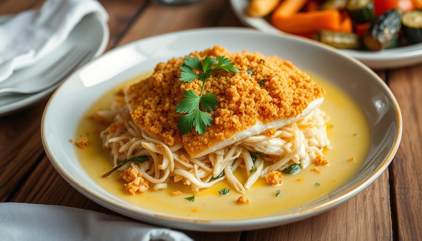 bacalhau com broa desfiado