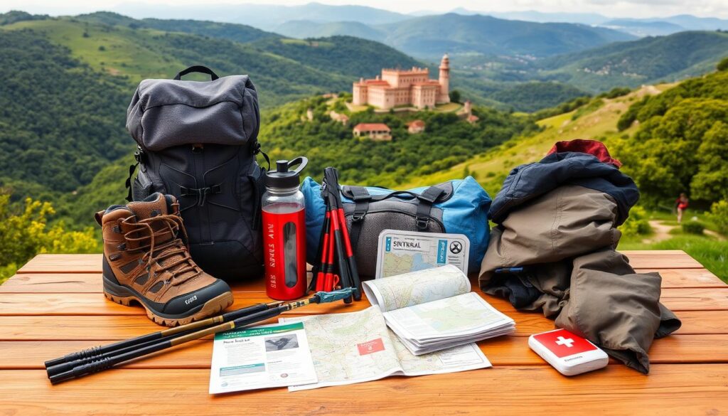 equipamento necessário para caminhadas em Sintra