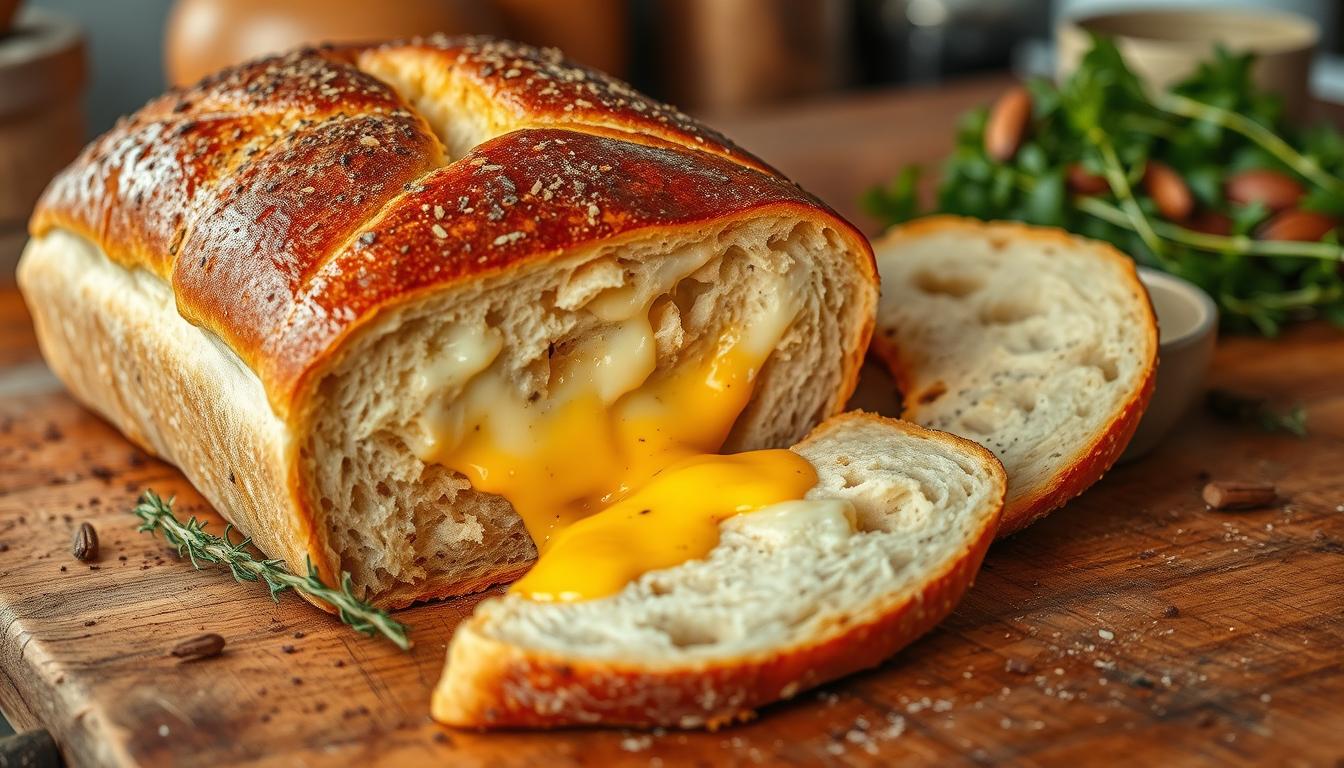 receita de pão recheado com queijo